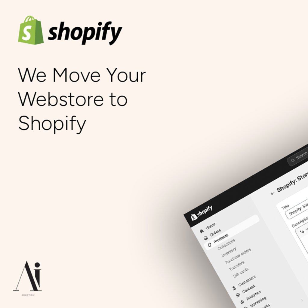 We Move Your Webstore to Shopify - AI service