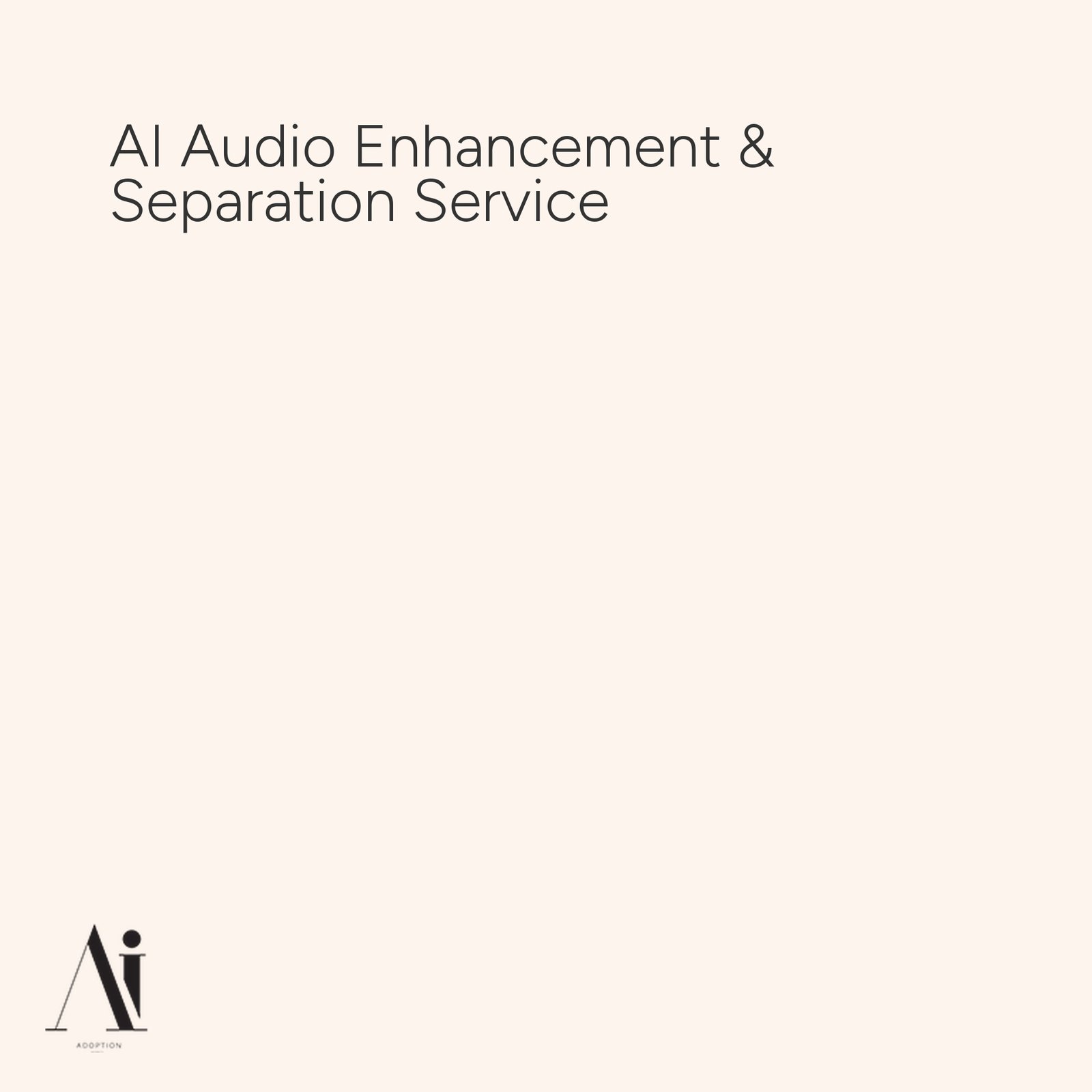 AI Audio Enhancement & Separation Service