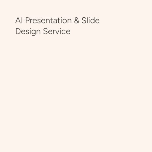 AI Presentation and Slide Design Service