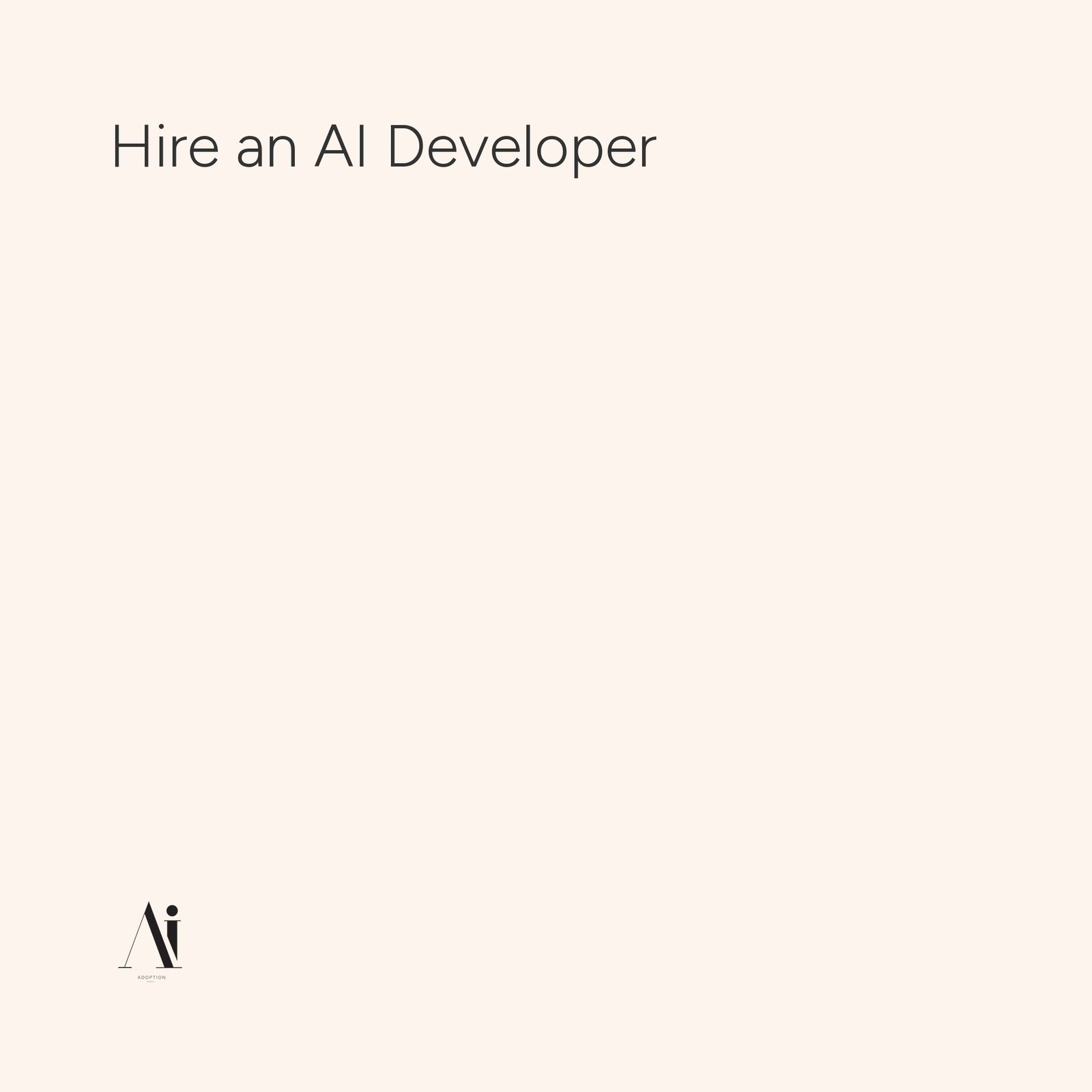Hire an AI Developer