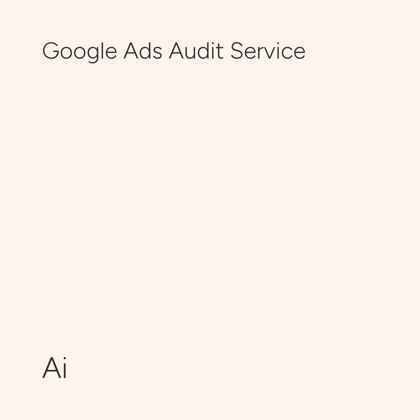 Google Ads Audit Service