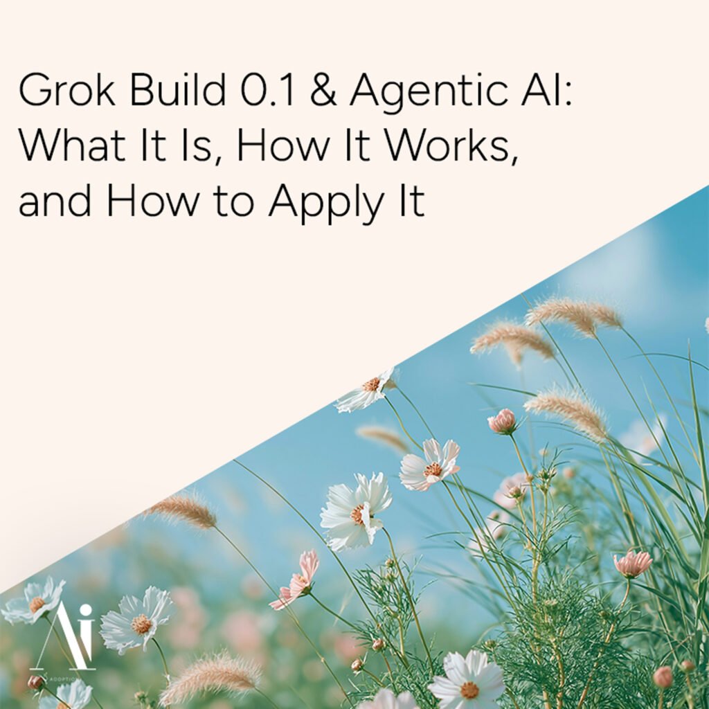 Grok Build 0.1 and Agentic AI: meadow illustration
