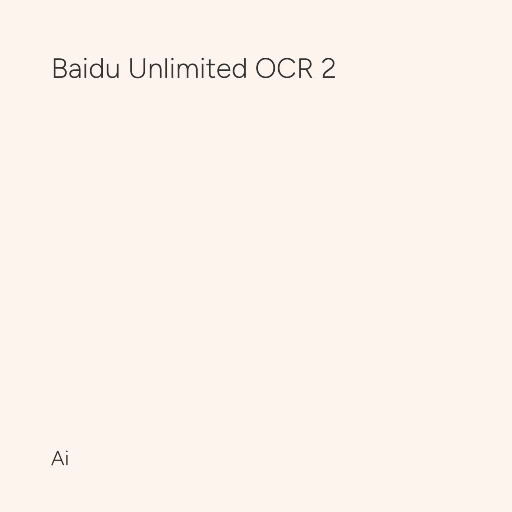 Baidu Unlimited OCR 2 Featured Image