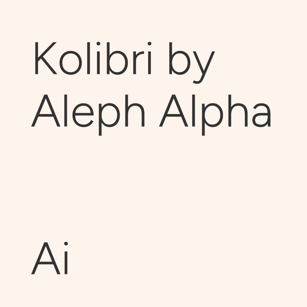 Kolibri by Aleph Alpha